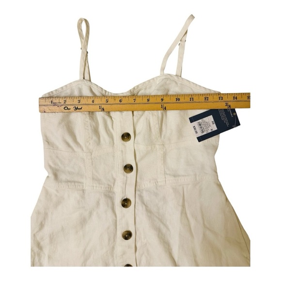 Women's Corset Linen Midi A-Line Dress - Universal Thread White XS:
Backless - Picture 4 of 8